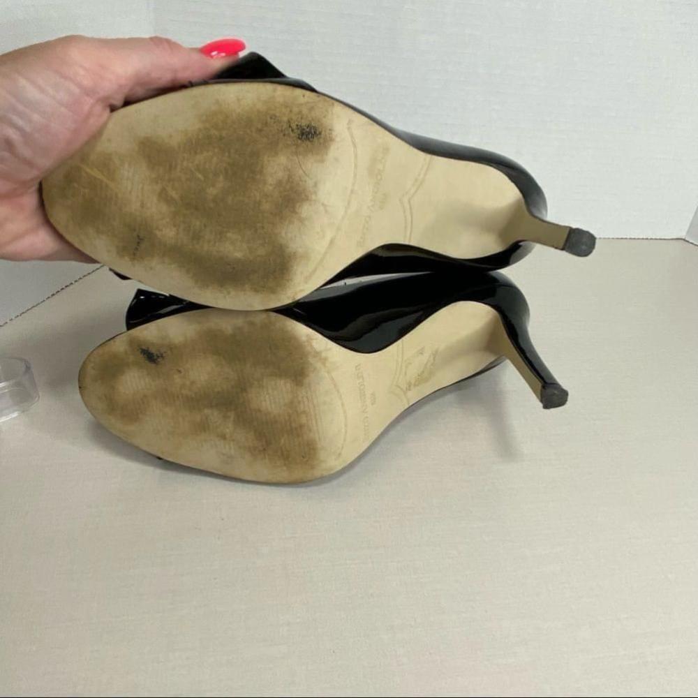 Enzo Angliolini - Black Patent Ruffle Detail Peep Toe - 8.5 - China - Picture 12 of 13